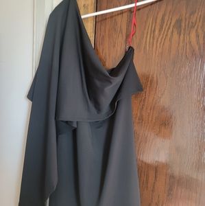 One shoulder little black dress